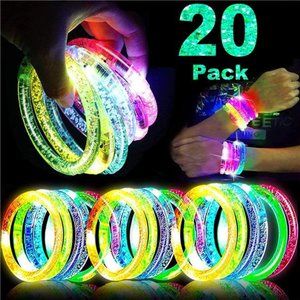 20 Pack Glow Sticks Bracelets Patriotic Party Supplies Favors Glow in The Dark